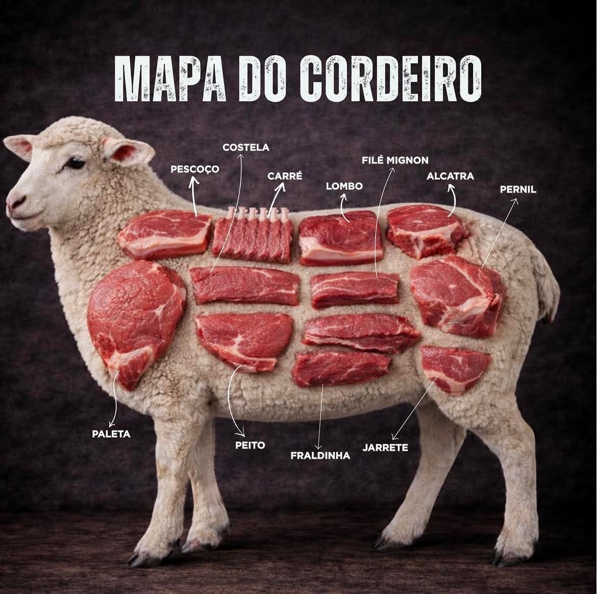 Mapa del Cordero — Rendimiento por cortes · Halal · GLV Services